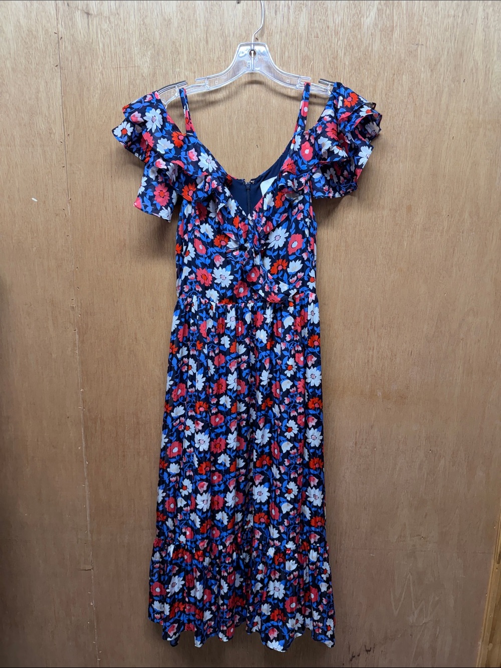 kate spade Navy Maxi Dress with Red & White Floral Print